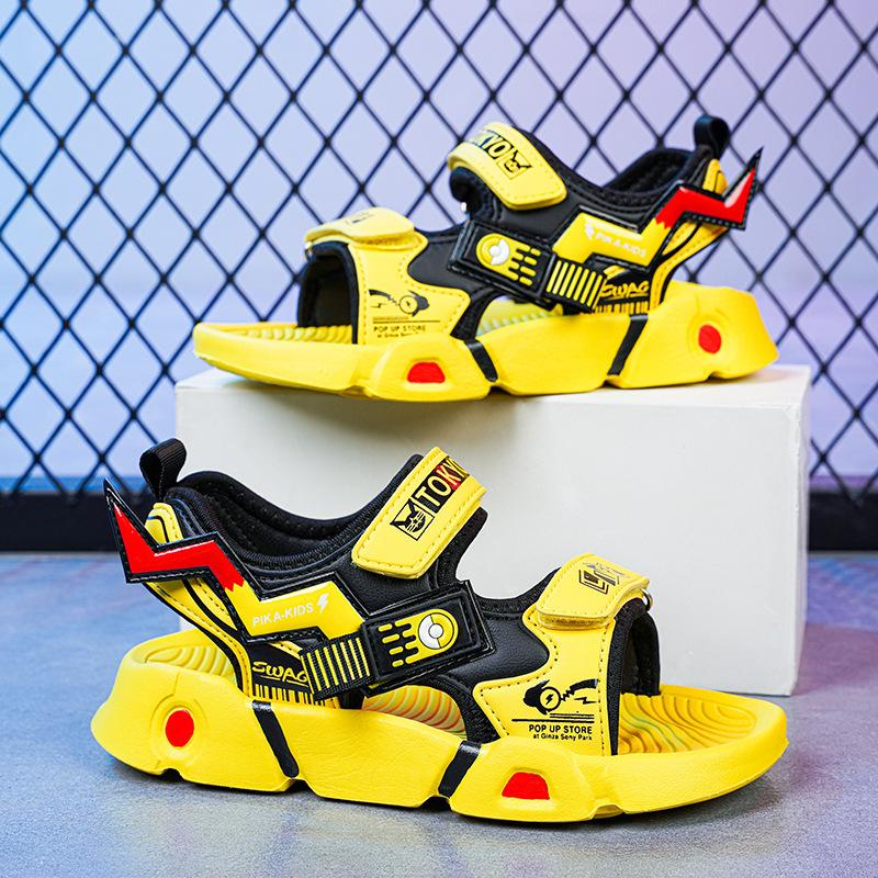 Children's Sandals 2025 Summer New Sports Sandals Primary School Students Middle School Boys Non-slip Deodorant Beach Shoes