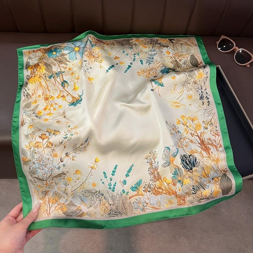 Silk Head Scarf Soft Neck Tie Fashion Square Scarf  Women Female