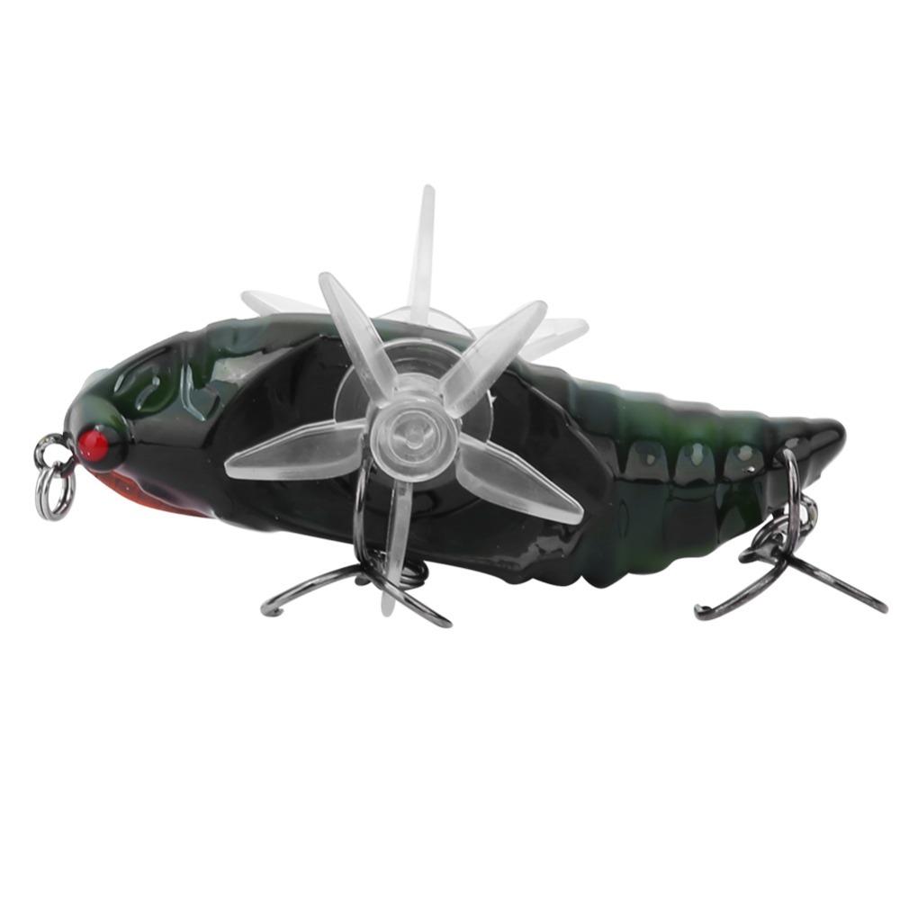 2PCS with Rotating Spins Cicada Fish Catcher 7.5cm Length Fishing Bait  River Fishing