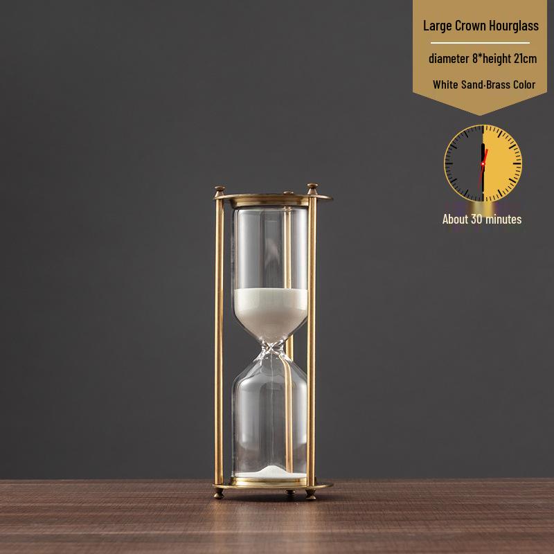 Luxury Metal Hourglass Ornament for Office or Home Decor - Modern Handcrafted Display Piece