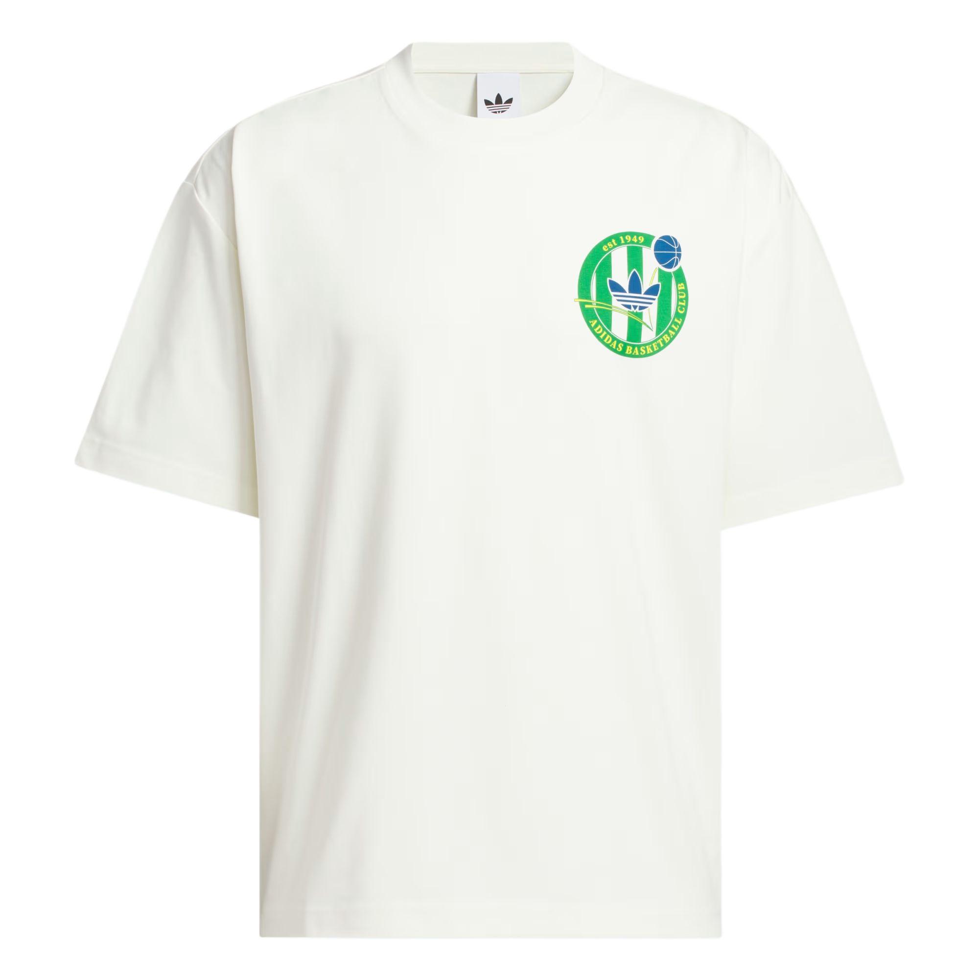 Adidas Originals Basketball Crest Loose Fit Round Neck Sports Short Sleeve T-Shirt Unisex Tops KD3615 S