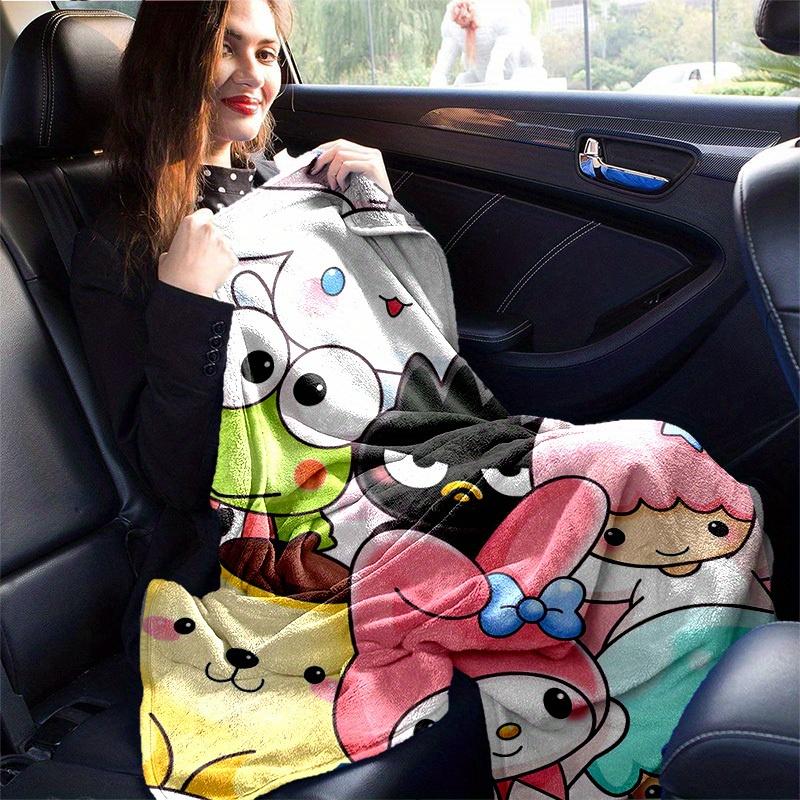 1pc Sanrio Cute Characters Home Decor Flannel Blanket: Perfect Gift for Bedroom, Living Room, Travel, Camping, Car, Beach, Office Nap, Ideal Sofa Blan