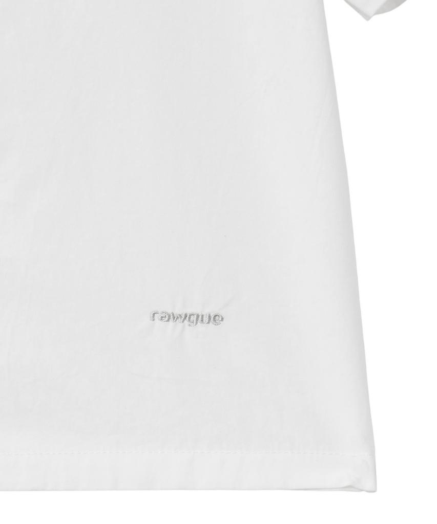 Lougeu Slim Crop Half Shirt_White