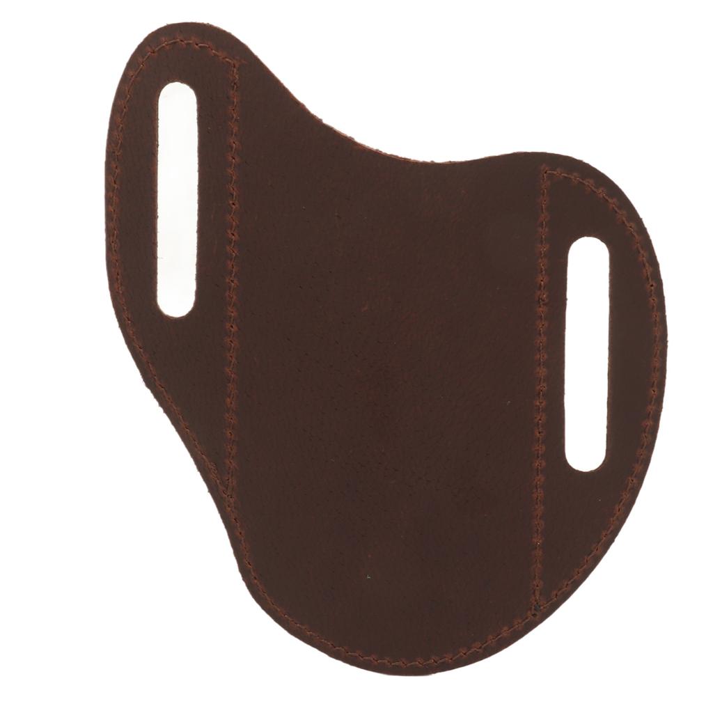 Belt Leather Knife Sheaths Cowhide Portable Stylish Safety Protection Pocket Knife Carrier for Outdoor Hiking Brown