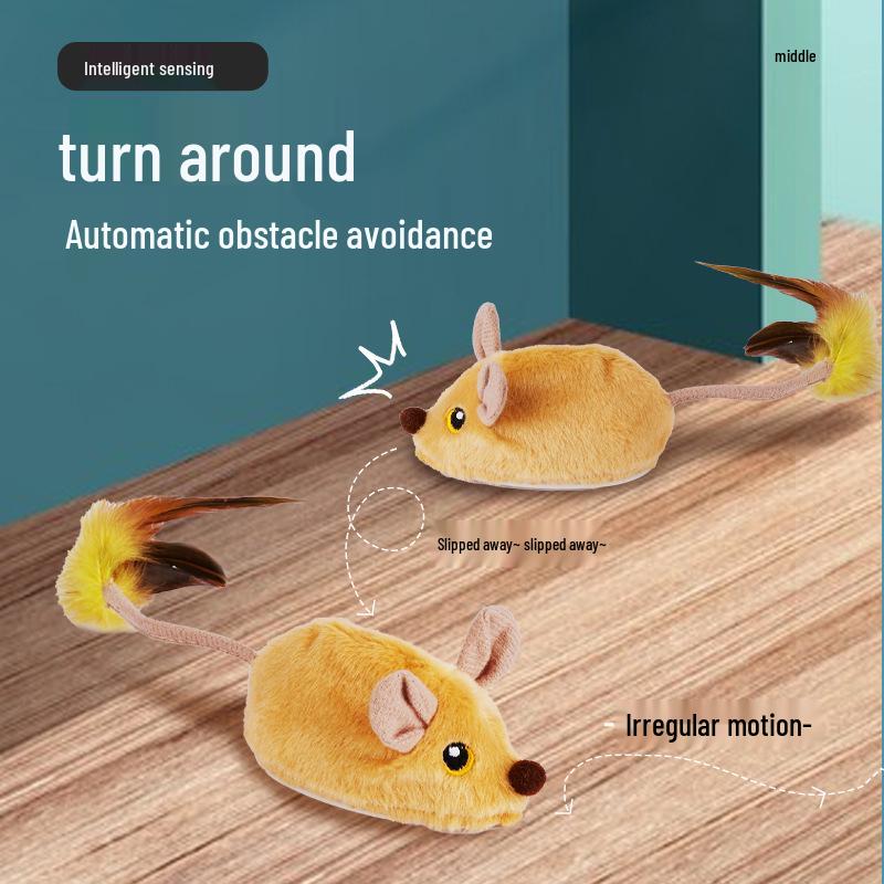 Interaktives Plüsch-Katzenspielzeug: Selbstladende elektrische Maus & Kaninchen zur Unterhaltung von Haustieren