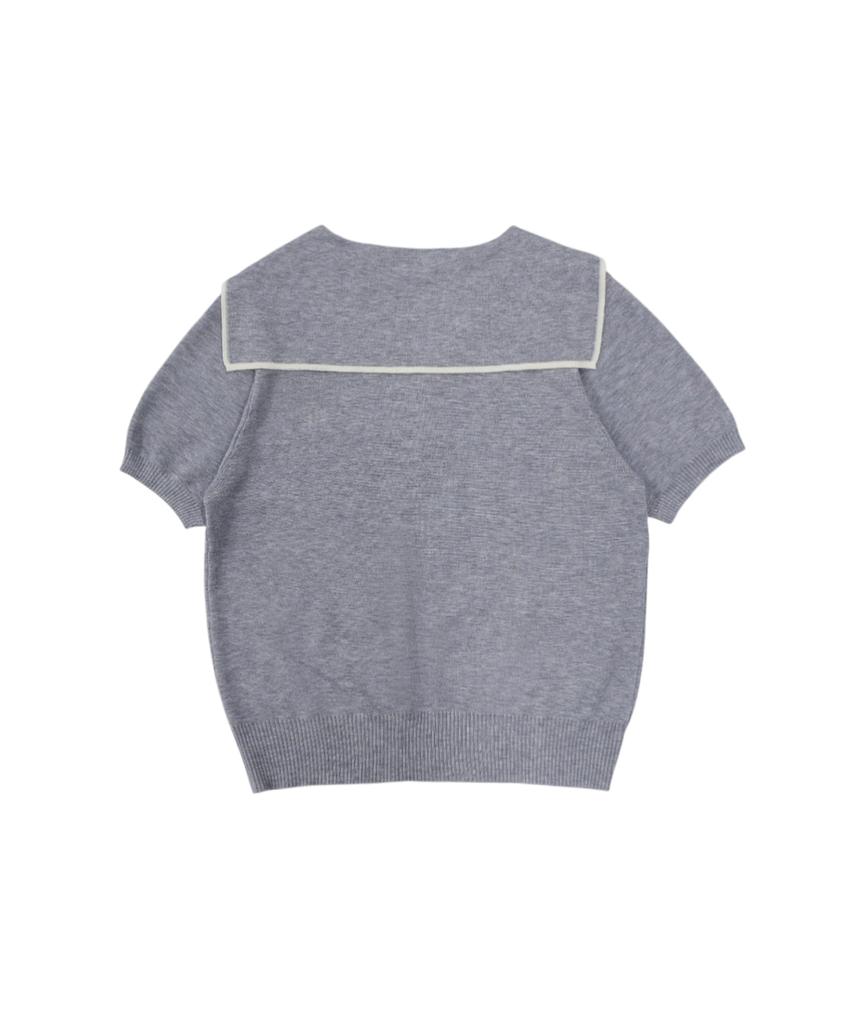 MONBIRDIE GOLF Logo Sailor Summer Knit Grey