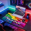 Custom Name Personalized Geometry Dash Pattern Mousepad, Laptop PC Desk Mat, Decorative Desk Mat for Home Keyboard Pad Gift