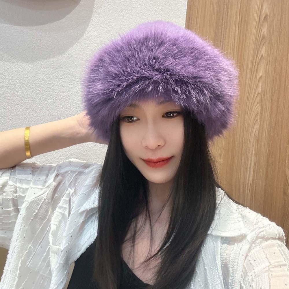 Thickened Russian Style Beanie Thermal Faux Mink Headwear Cossack Hat Set Fashionistas
