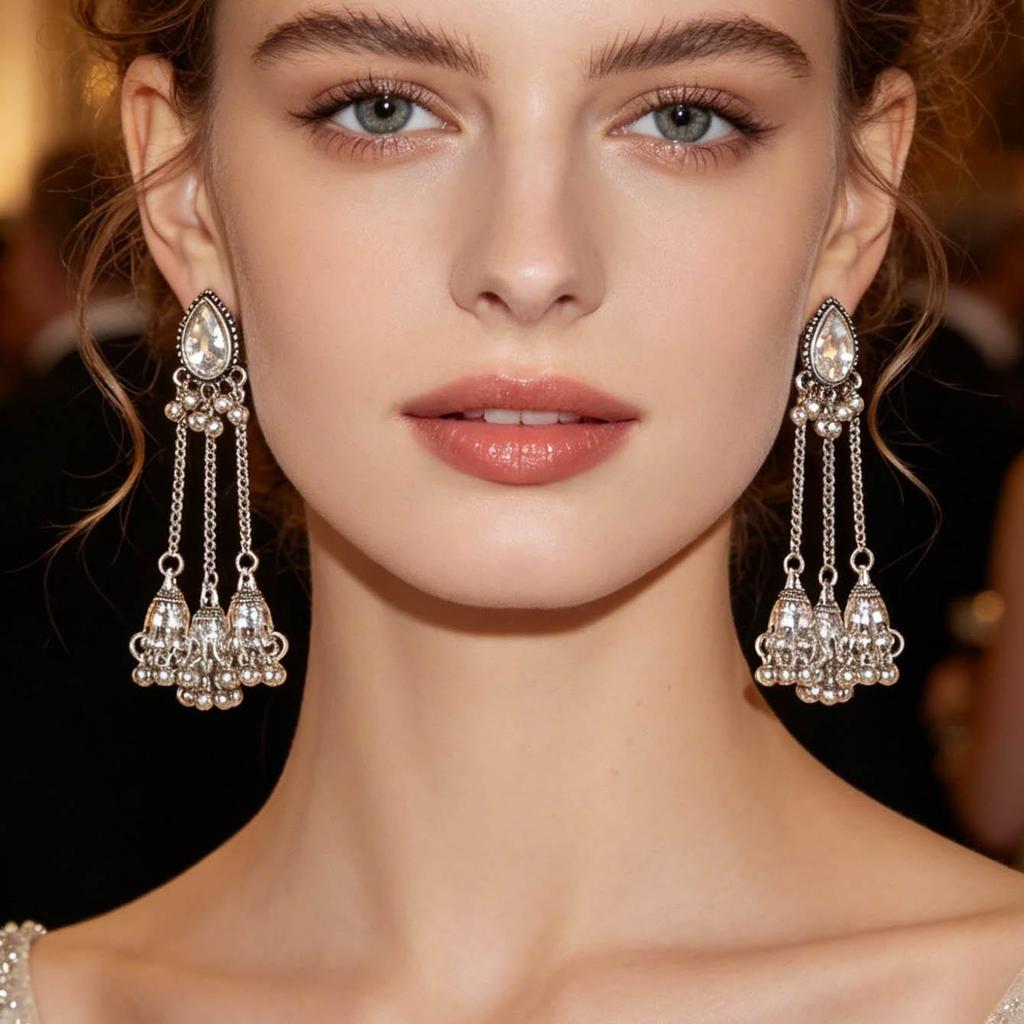 Exquisite Chinese Ethnic Tassel Earrings – Niche Retro, High-End Bell Design
