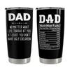 20oz Stainless Steel Drinking Cups Dad Tumbler Portable Cold Water Cup Water Bottle for Father Grandpa Stepfather Travel Mug
