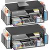 Desk Organizer and Accessories 2-Tier Computer Monitor Stand Riser with Drawer and 2 Pen Holders Laptop Stand Office Desk Acces