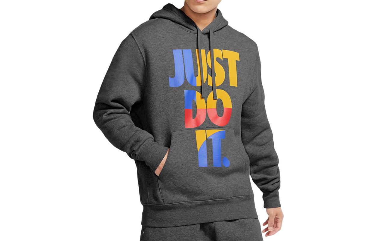 Nike Sweatshirts Men s Gray Hooded Moderate Regular CU4271-071 S