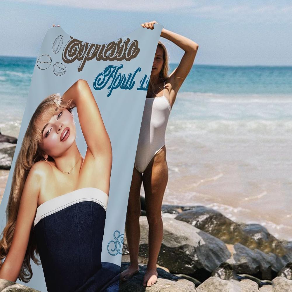 Fashion Singer S-sabrina Carpenter Beach Towel For Kids Bath Towel Pool Towel Vacation Gift Picnic Towel Party Gift