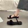 Woman Shoes Flat Rubber Open Toe Sandals for Women Roman Style Footwear 2025 Trending Luxury Chic and Elegant Sales Daily Trend