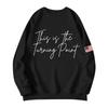 Unisex Printed Round Neck Long Sleeved Loose Fitting Long Sleeved Casual Long Sleeved Top Hoodie