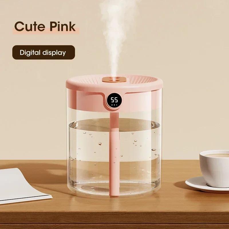 2L Double Spray Large Capacity Humidifier Can Be Fog Night Light Mode Silent Operation Office Bedroom Can Be Added Aromatherapy