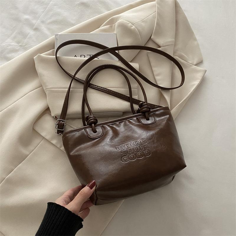 Retro Nische Tragbare Gemüsekorb Tasche Damen Herbst und Winter Tide Kleine Tragetasche Vielseitige Umhängetasche