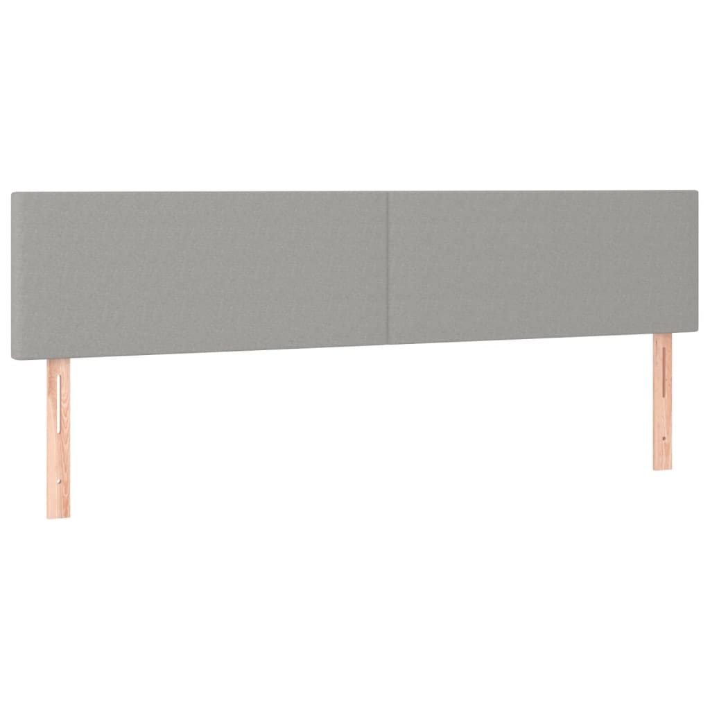 Box Spring Bed with Mattress Light Grey 160 x 200 cm Fabric