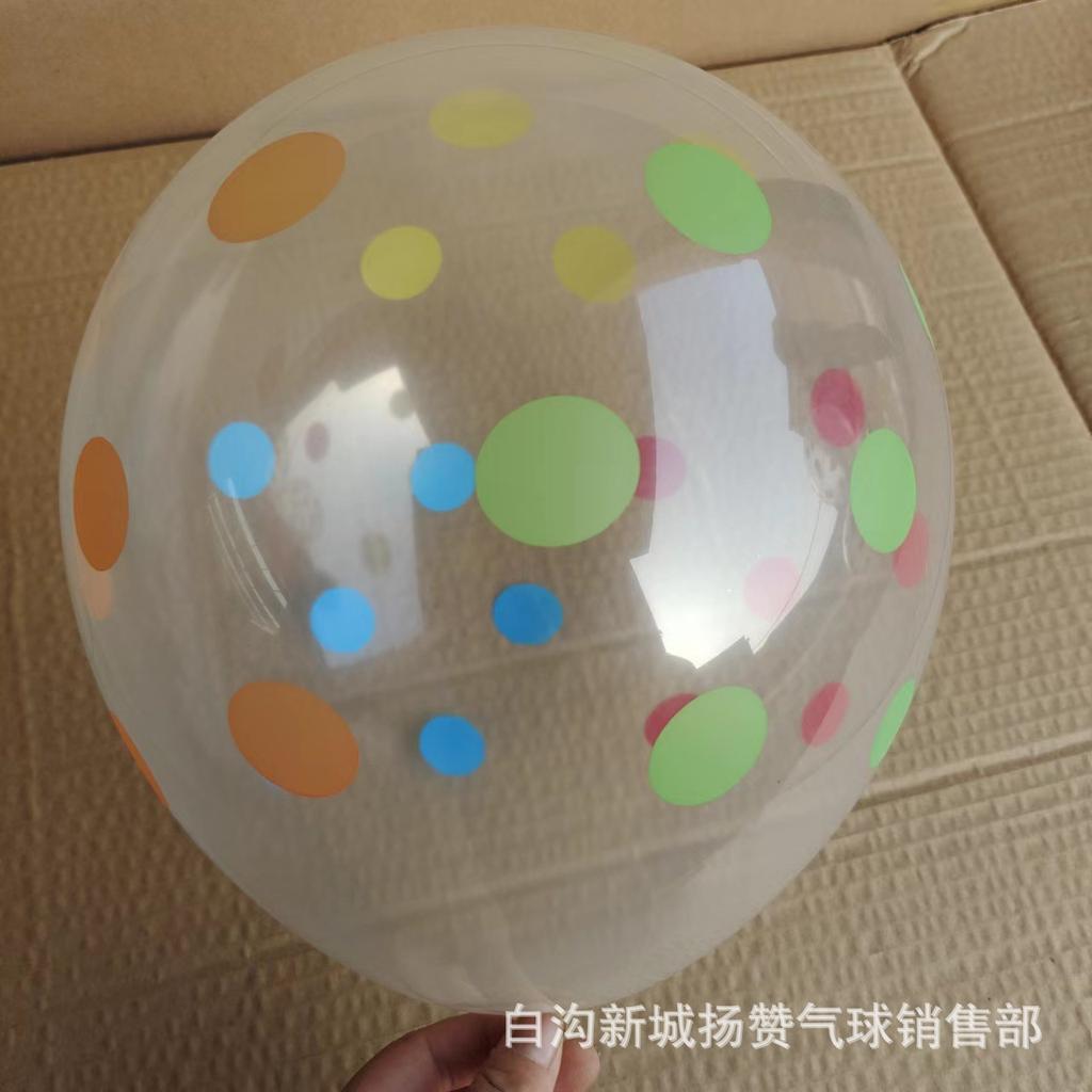 12 Inch Thickened Transparent Polka Dot Balloon, Polka Dot Transparent, Candy Balloon, Decorative Party Supplies Bar Ktv