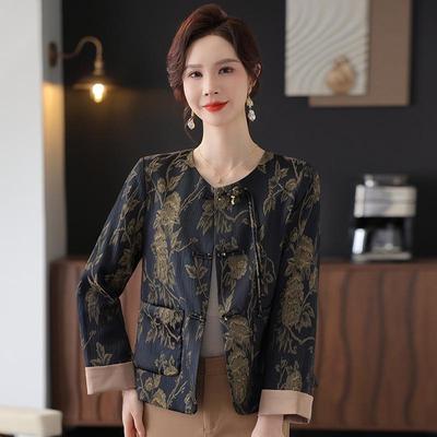Trendige Freizeitjacke im chinesischen Stil 2025 für Frauen mittleren Alters und ältere Frauen: Frühling, Herbst, Winter