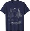 Caccia Mirage III Aereo Militare Francese Maglietta in Cotone Top Unisex Casual T-shirt Estiva Abbigliamento Uomo Maglietta Oversize