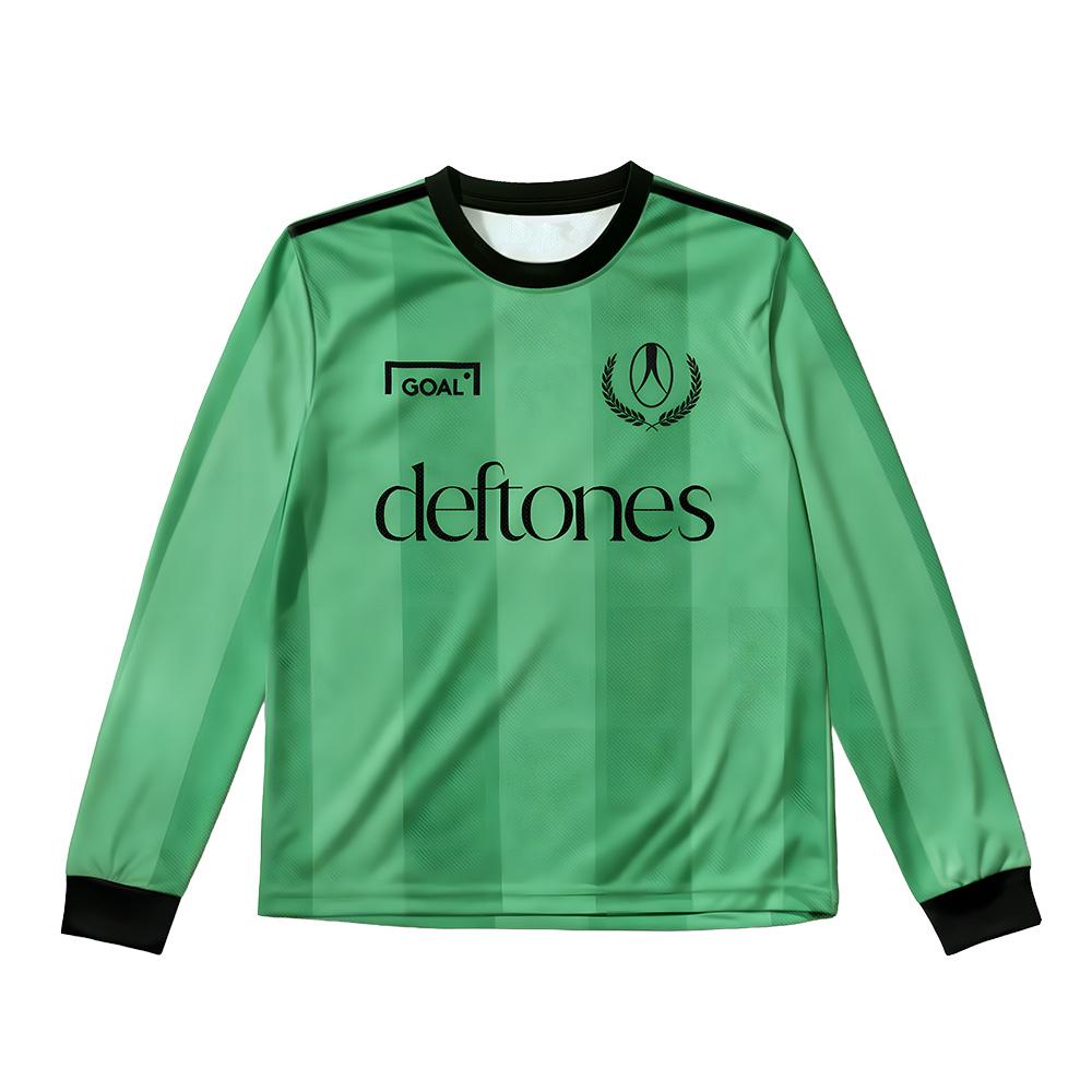 Deftones Soccer Jersey Green New Pattern 3D T Shirts Women Men Comfortable Breathable Clothing Round Neck Long Sleeve Pullovers