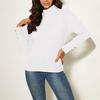 Maglione a collo alto in maglia calda da donna, casual, manica lunga, top invernale