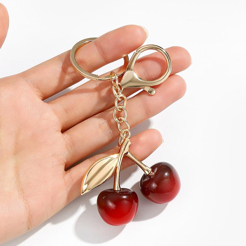 Cherry Fruit Keychain Pendant  Cherry Charm Pendant For Bag Women'S Handbag Shoulder Bags Keychain Attachment Parts