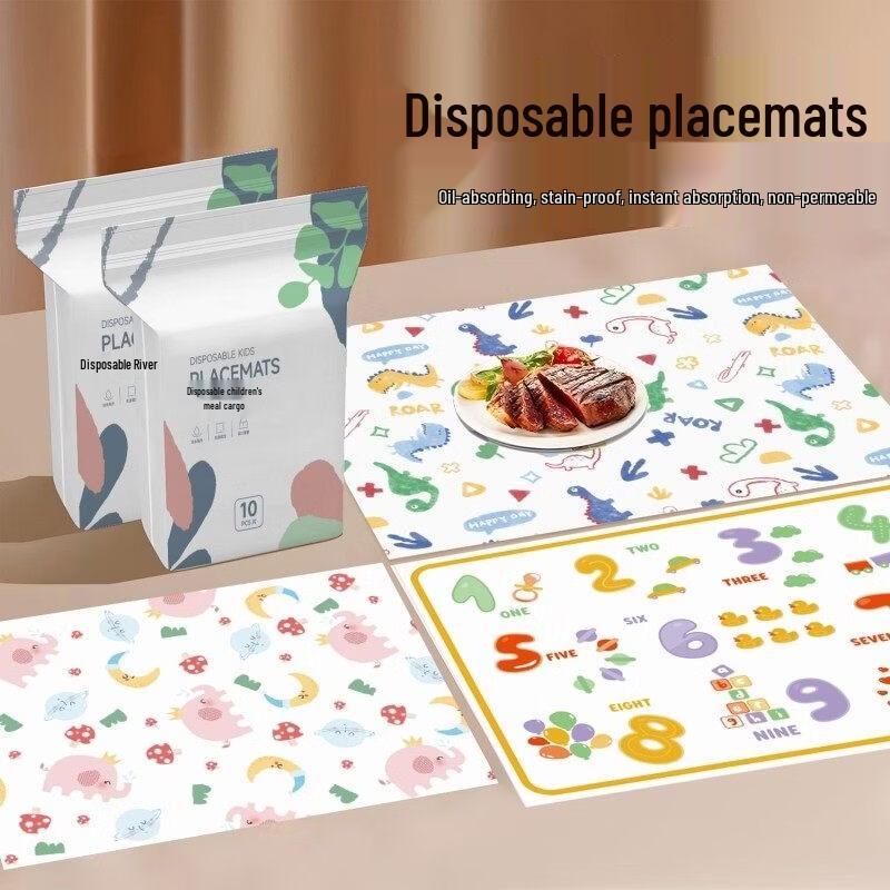 ZISIZ Disposable Waterproof Baby Placemat