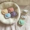 Women Colored Contact Lens Box Candy Color Square Love Portable Mirror Contact Lens Box Travel Easy Carry Storage Container