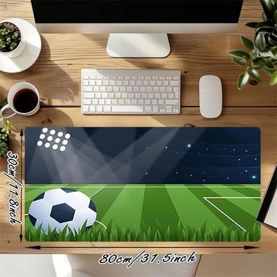 1PC Soccer Ball Field Oversized Mouse Pad - Non-Slip Rubber Base Perfect for Office School Esports Home Decor Desk Mat 301A