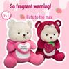 Extra Large Strawberry Bear Plush Hug Pillow - Stuffed Toy for Sleeping and Gift for Girls and Children