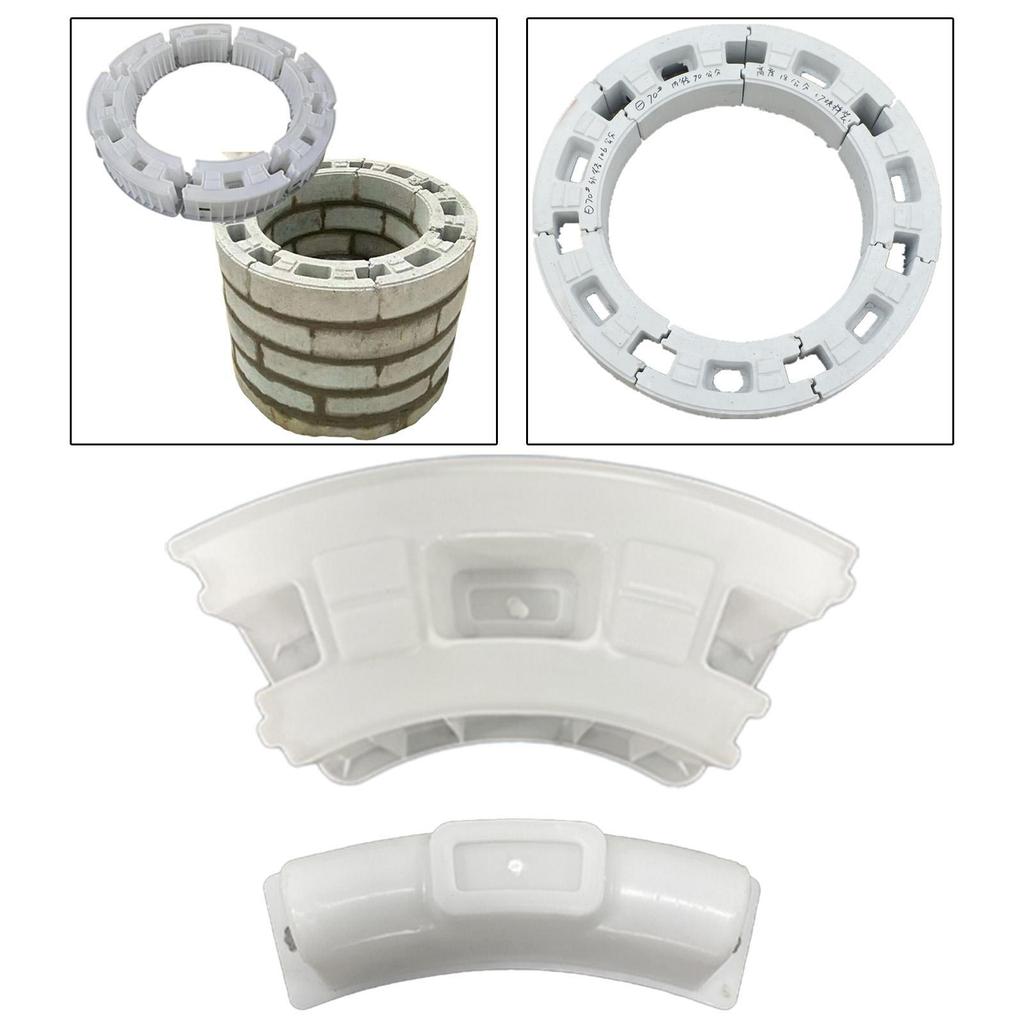 Runde Betonblock Ziegelform Glatte ABS Zaun Gartenwegmacher für Zement Dekoration Außenbereich