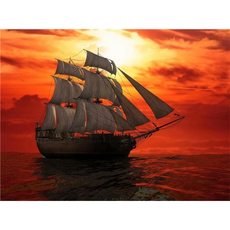 

5D Diy алмазная живопись парусный набор для вышивки крестом полная квадратная дрель вышивка мозаика художественная картина из страз домашний декор Full Round 40x50CM