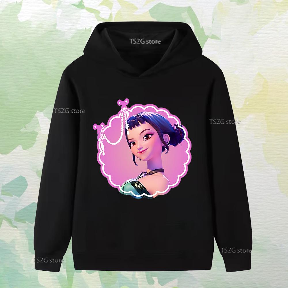 Höst Singel Kul Tryckt Tjejgrupp Mode Pojke Flicka Vardaglig Bekväm Varm Huvtröja Barn Långärmade Kläder