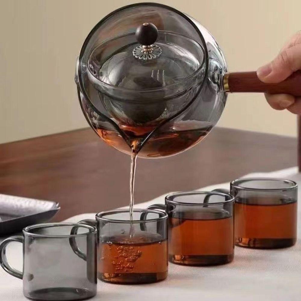 Glass 360 Degree Rotating Teapot Large Boiling Teapot Heatable Brewing Teapot  Tea Filter