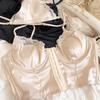 French Lace Push-Up Lingerie Set: Slimming Satin Underwire Bra for Large Busts