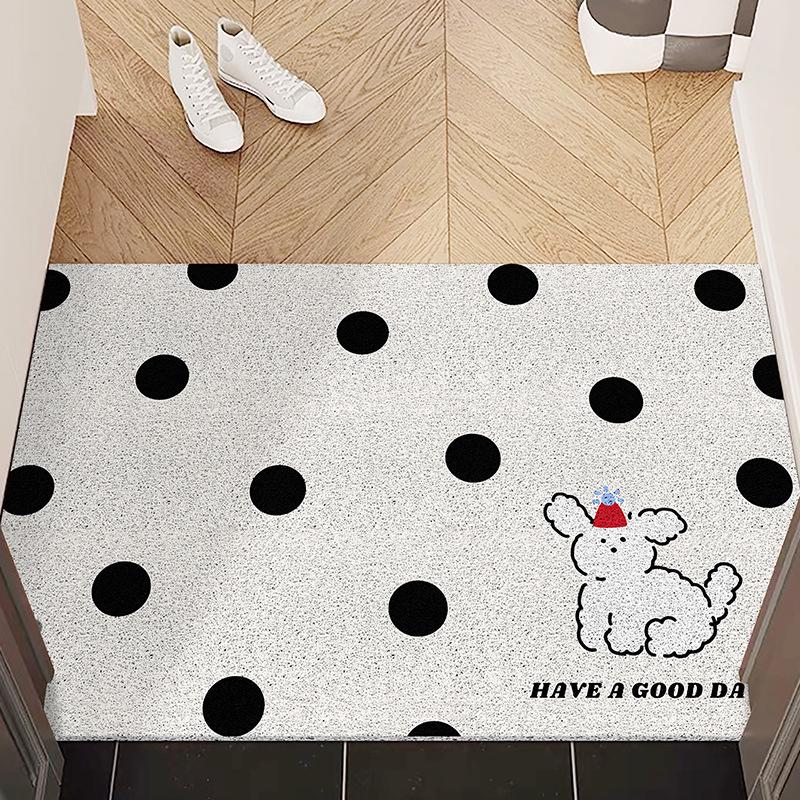Cartoon Spotted Animal Anti-Slip Coir Doormat - Cute, Fun, and Wear-Resistant