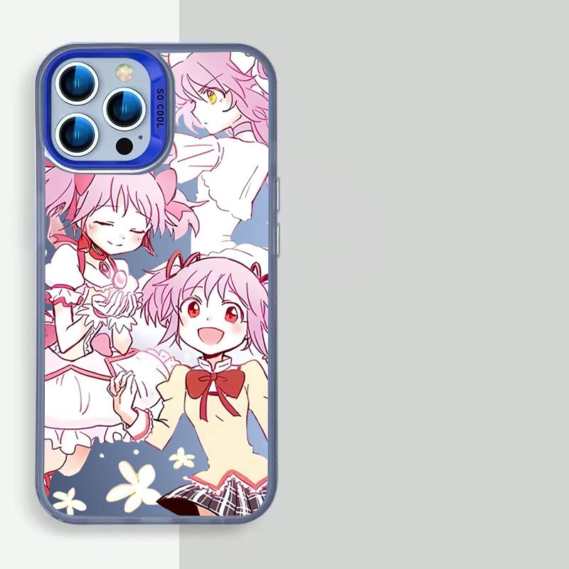 Funda de Teléfono Linda de Chicas Anime Mágicas para IPhone 16 15 14 13 12 11 Pro Max Anti-caída Cojín de Aire Cubierta Protectora
