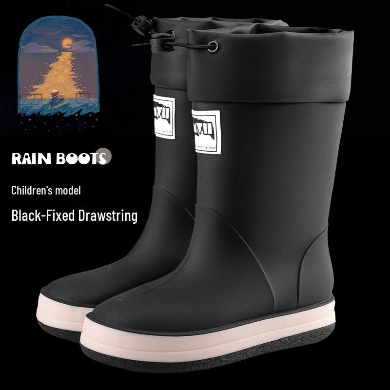 

Водонепроницаемые дождевые сапоги до середины икры на шнурке с нескользящей подошвой для всех сезонов - стиль родитель-ребенок, японская резиновая обувь для мужчин 190mm (Fits Size 28-29)
