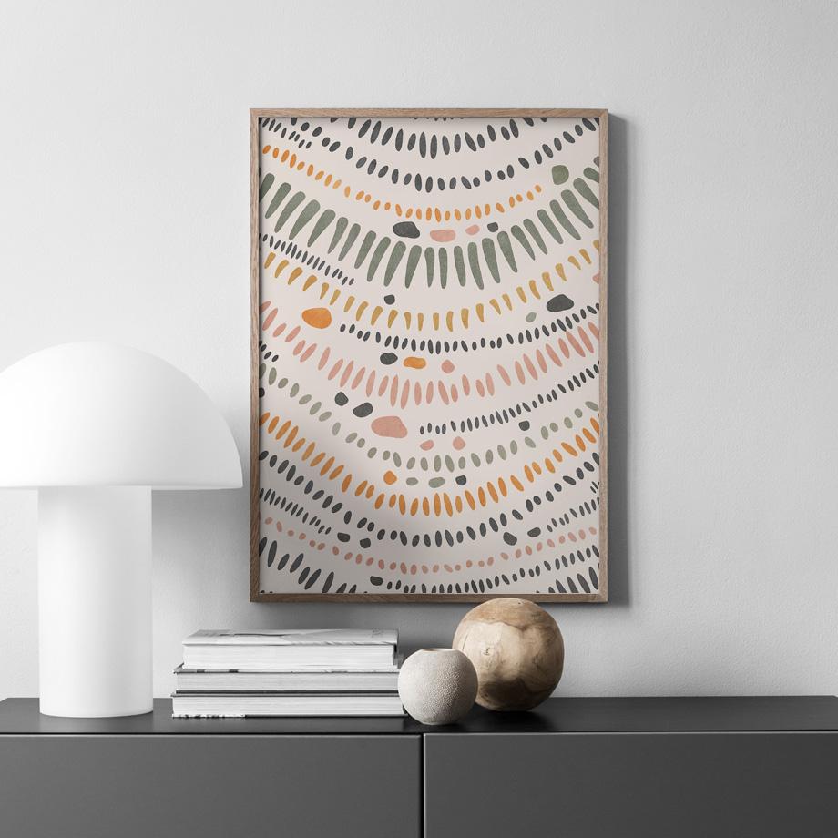Boho Abstract Geometry Leaf Plant Solar Line Arch Posters and Print Walls of Art Canvas Paintings Wall Panels Interior Decor Rooms
