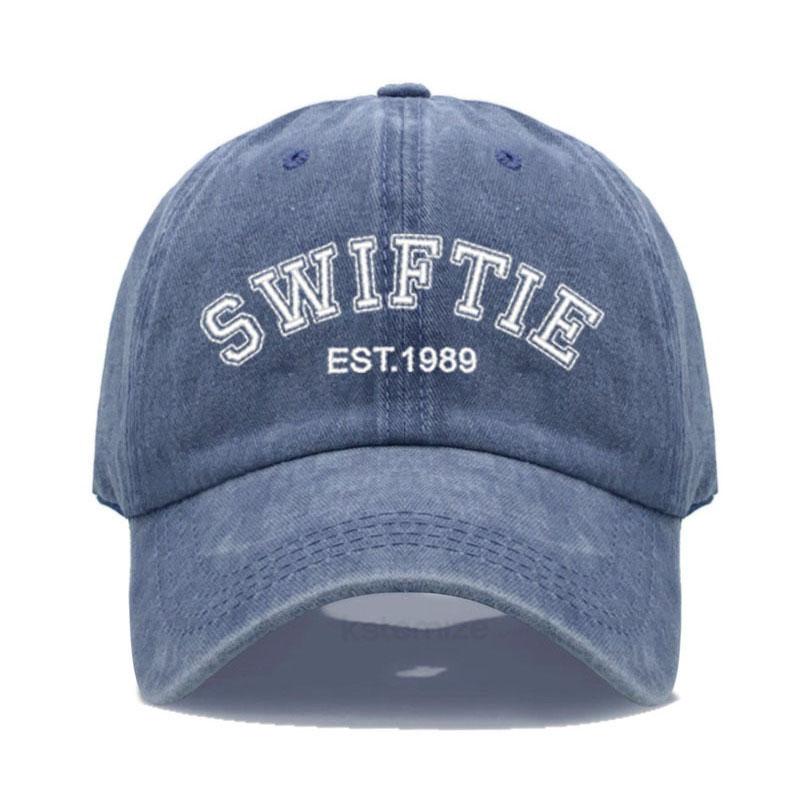 SWIFTIE 1989 Stickerei Baseballkappe für Männer Frauen Unisex Gewaschene Baumwolle Dad Hat Sonnenhut Geschenk Fans Outdoor-Sport Dropshipping