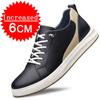 Herrenmode Echtes Leder Höhe erhöhen 4/6/8CM Lässige Sport-Plateauschuhe Weiche Unsichtbare Schuhe zur Höhenvergrößerung 36-43