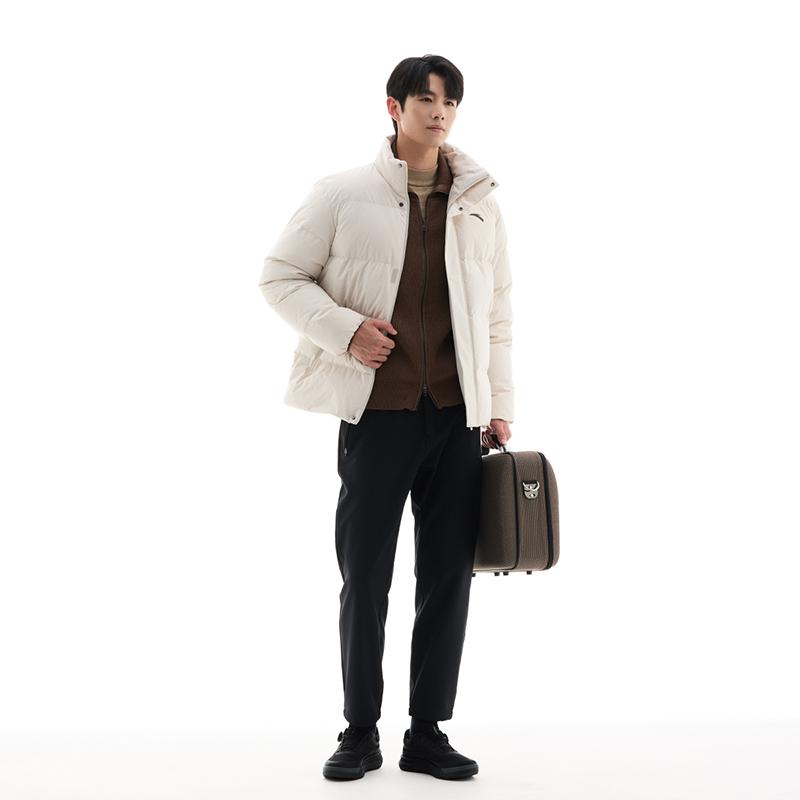 Anta Snow Shell Four Protection Technology Duck Down Quick Warm Waterproof Windproof Oil Stain Resistant Warm Stand Collar Down Jacket 952447902-1