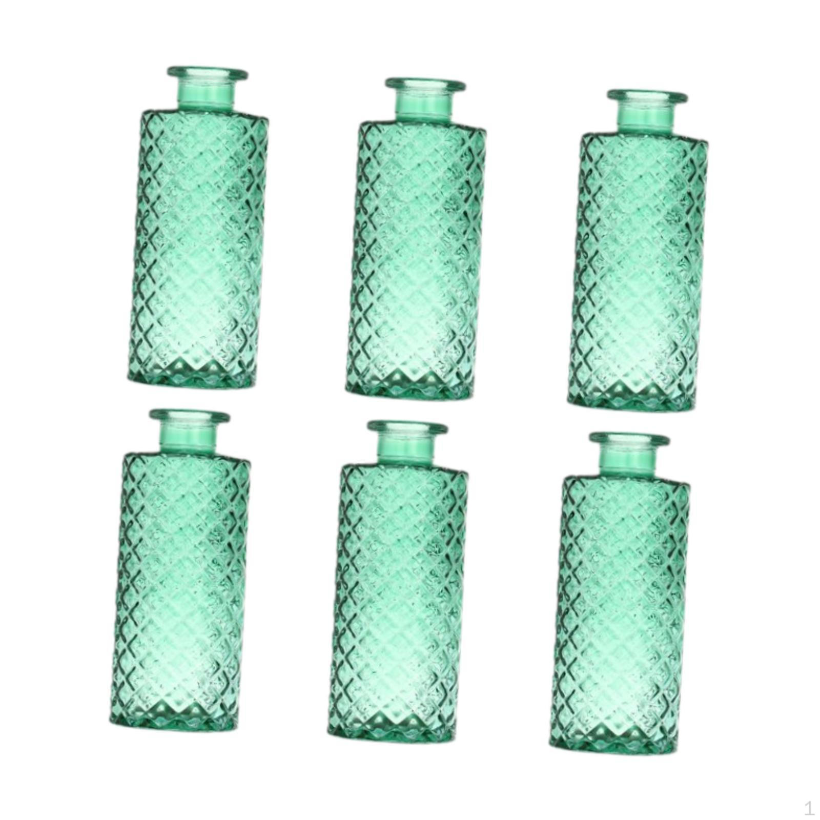 

Набор из 6 стеклянных бутонных ваз для демонстрации цветов дома Green