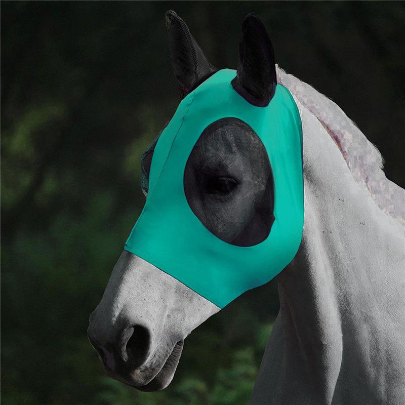 New Breathable Horse Fly Mask Anti Mosquito Flies UV Protection Equine Equestrian Supplies Full Face Ear Cover Horse Riding Gear 3