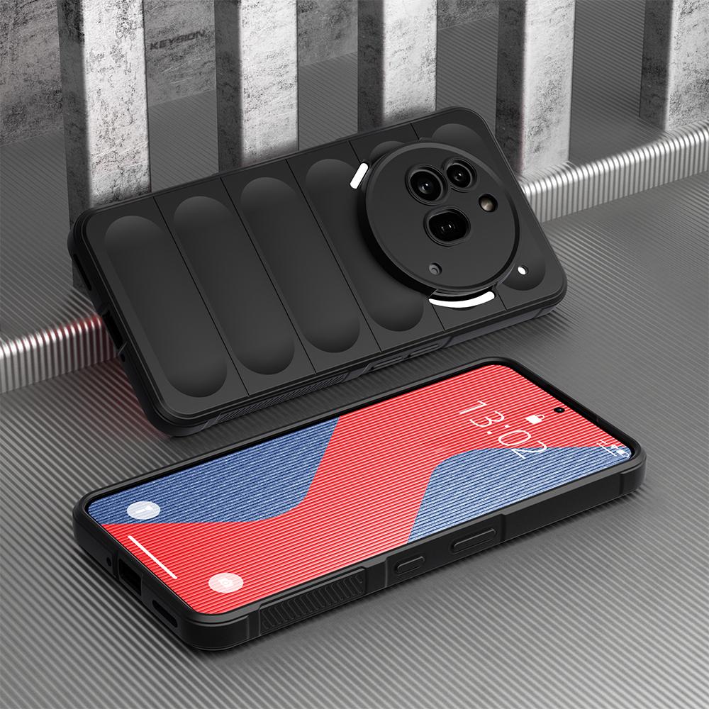 KEYSION Shockproof Matte Case for Nothing Phone 3A 3A Pro Anti-skid Soft Silicone Phone Back Cover for Nothing Phone 3A Pro 3A