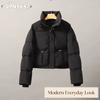 Giacche e Cappotti Invernali Autunnali Casual alla Moda da Donna JPNTKY, Colore Solido, Stampa, Manica Lunga, Piumini