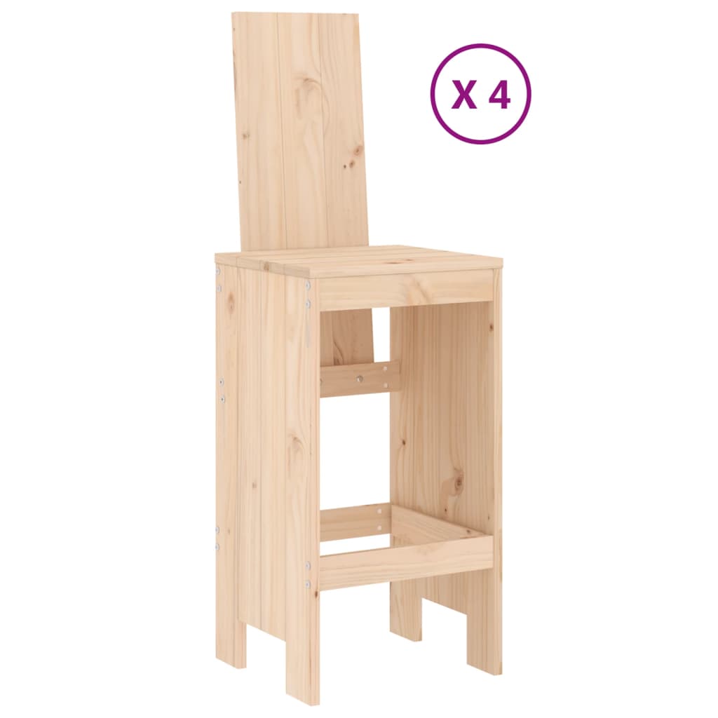 5 Piece Garden Bar Set Solid Pine Wood