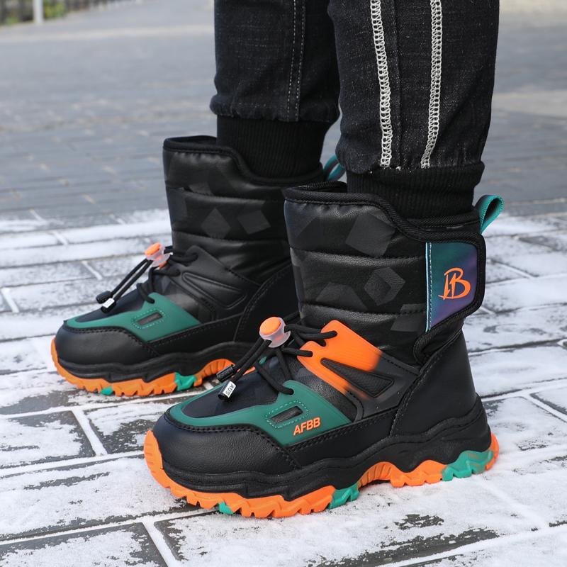 Детская зимняя противоскользящая износостойкая и мягкая теплая спортивная обувь с высоким — фото 10